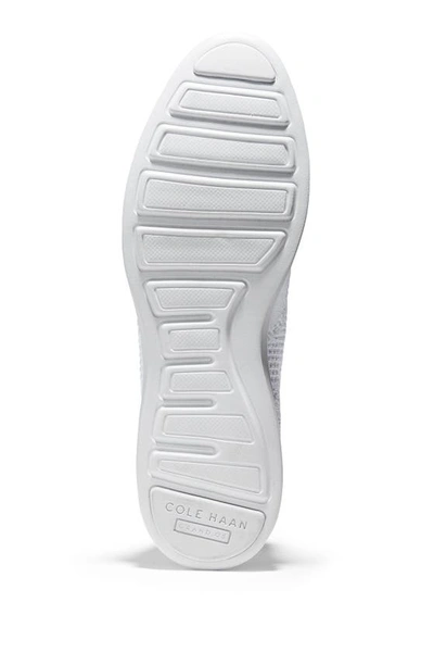Cole Haan Knit Original Grand Wing Tip Sneaker In Op Wht Knt