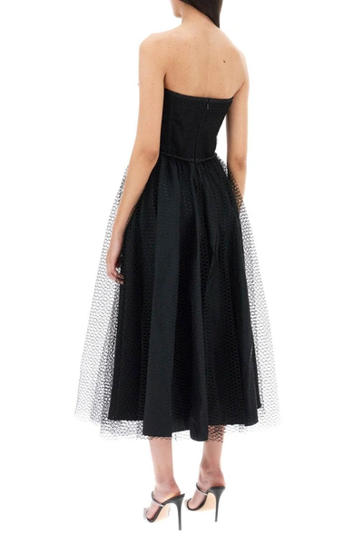 Shop 19:13 Dresscode 1913 Dresscode Midi Mesh Bustier Dress In Black