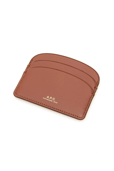 Shop Apc A.p.c. Demi-lune Card Holder In Brown