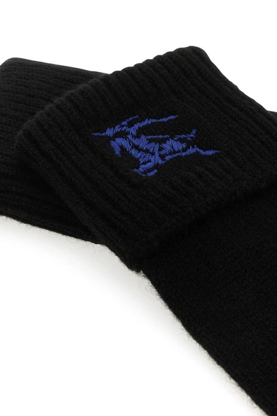 Burberry Cashmere Blend Gloves In Black