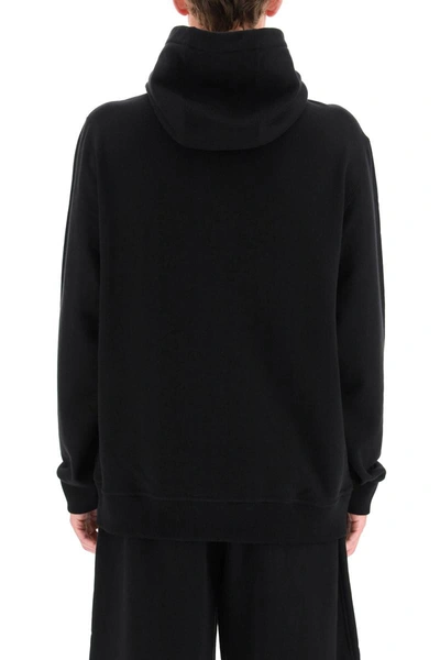 Shop Burberry Logo Hoodie In Black