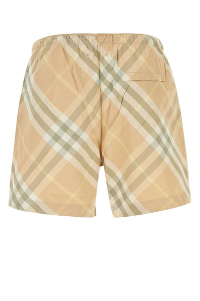 Shop Burberry Swimsuits In Flaxipcheck