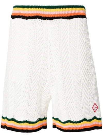Shop Casablanca Shorts In White/multi
