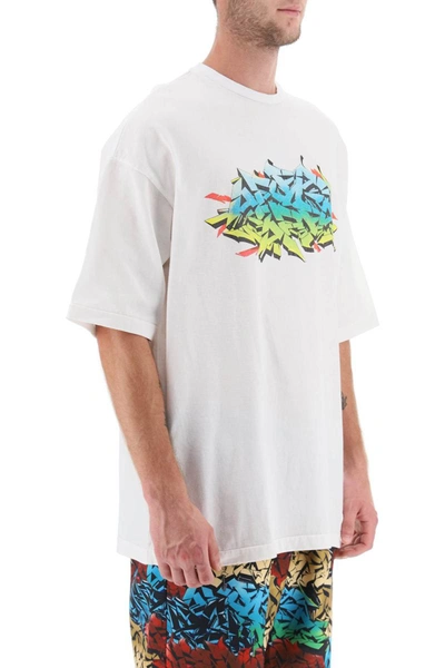 Shop Children Of The Discordance Graffiti Print T-shirt In White