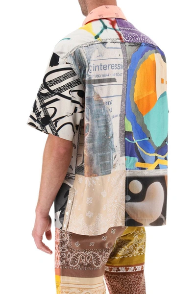 Shop Children Of The Discordance Short-sleeved Patchwork Shirt In Multicolor
