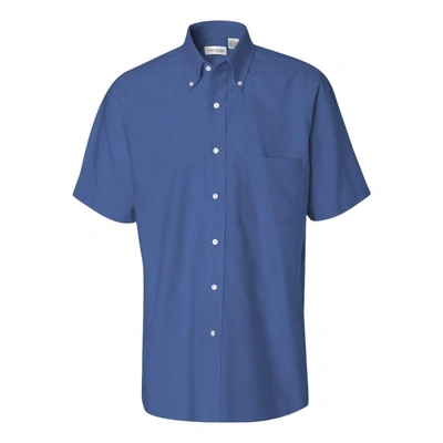 Shop Van Heusen Short Sleeve Oxford Shirt In Blue