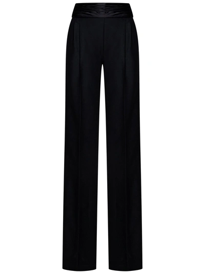 Shop Laquan Smith Trousers In Nero