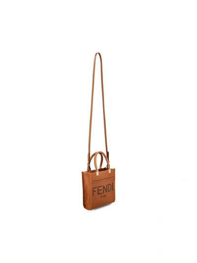 Shop Fendi Handbags In Soft Leather+gold