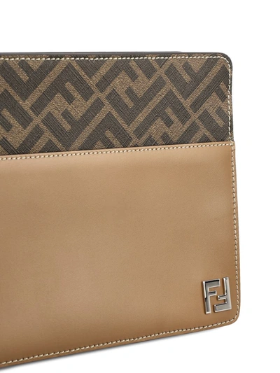 Shop Fendi Handbags In Sand+tbmr+p
