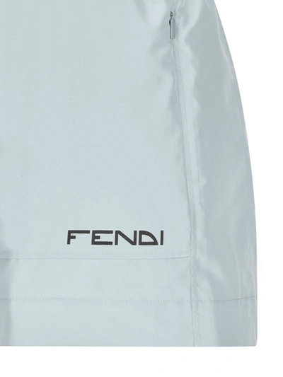 Shop Fendi Shorts In Pale Blue
