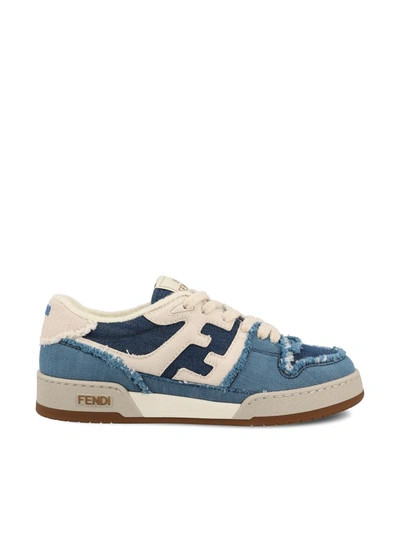 Shop Fendi Sneakers In Deni+b.ice+blue+lg.bl