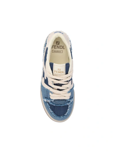 Shop Fendi Sneakers In Deni+b.ice+blue+lg.bl