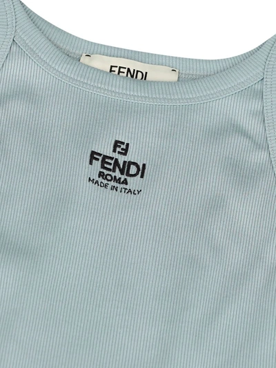 Shop Fendi Top In Pale Blue