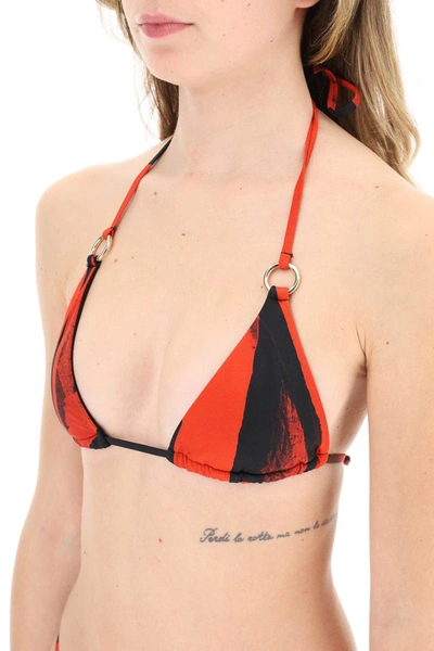 Shop Louisa Ballou Bikini Top With Rings In Multicolor
