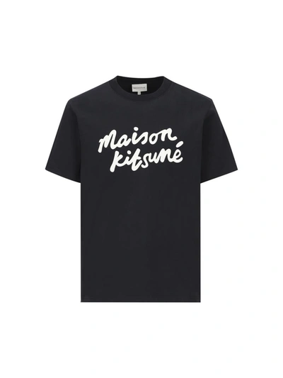 Shop Maison Kitsuné Maison Kitsune' T-shirts And Polos In Black