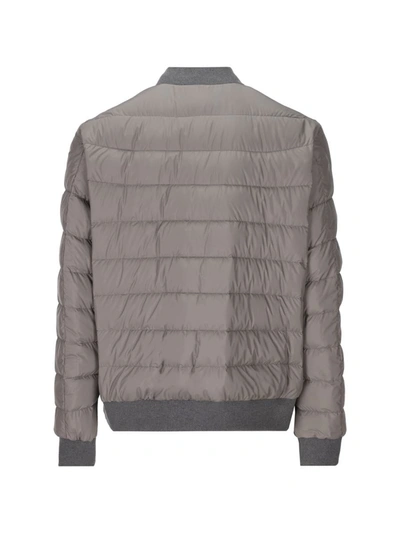 Shop Moncler Jackets In Charcoal