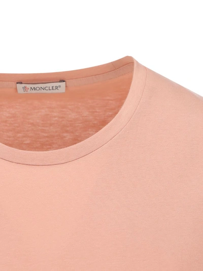Shop Moncler T-shirts And Polos In Light Pink