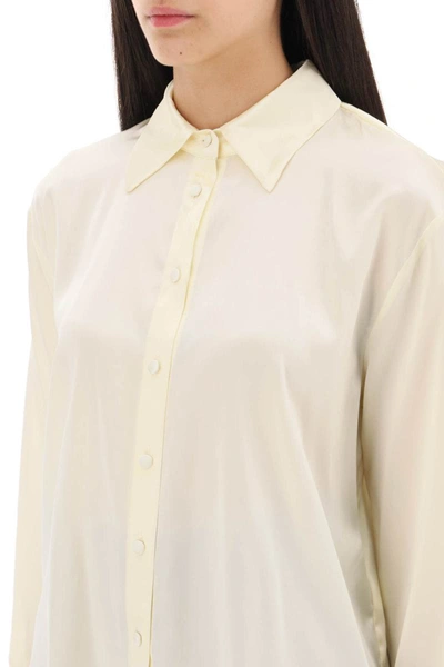 Shop Mvp Wardrobe 'sunset Boulevard' Satin Shirt In White