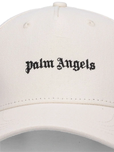 Shop Palm Angels Caps In Offwhite