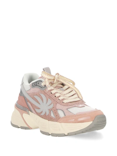 Shop Palm Angels Sneakers In Pink Grey