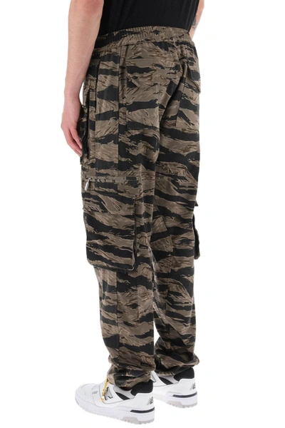 Shop Rhude Cargo Pants With 'tiger Camo' Motif All-over In Multicolor