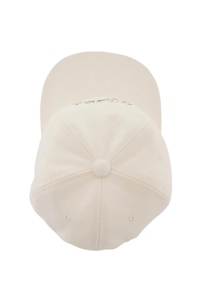 Shop Stella Mccartney Baseball Cap With Embroidered Logo In White