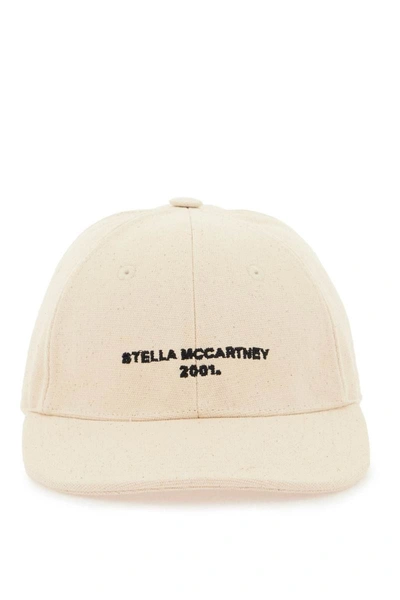 Shop Stella Mccartney Baseball Cap With Embroidery In White