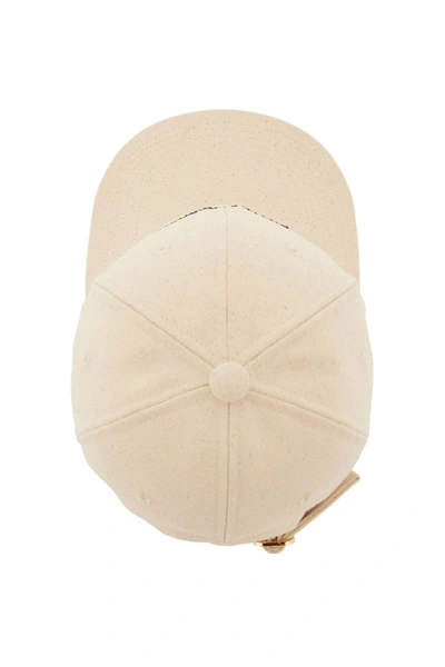 Shop Stella Mccartney Baseball Cap With Embroidery In White