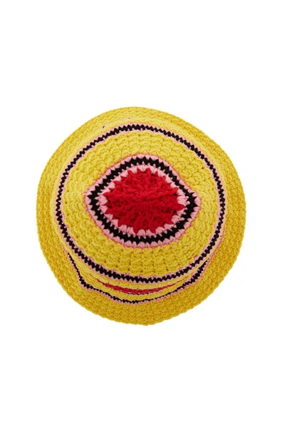 Shop Stella Mccartney Cotton Crochet Bucket Hat In Multicolor