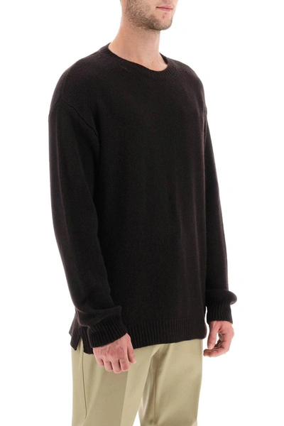 Shop Valentino Garavani Cashmere Sweater With Stud In Brown