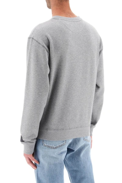 Shop Valentino Garavani Melange Cotton Sweatshirt In Grey