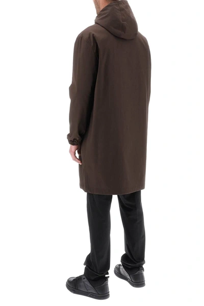 Shop Valentino Garavani Raincoat With Maison  Rubber Label In Brown