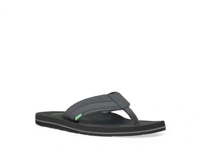 Shop Sanuk Men's Beer Cozy 2 Flip Flop In Charcoal In Pink