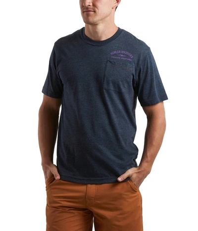 Shop Howler Brothers Men's Creative Creatures Pocket T-shirt In Navy Heather In Blue