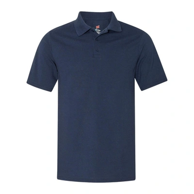 Hanes X-temp Piqu Polo With Fresh Iq In Blue