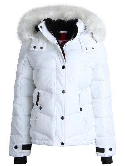 Shop Canada Weather Gear Olcw905ec Womens Faux Fur Trim Insulated Puffer Jacket In White