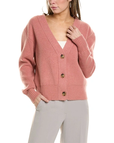 Shop Oscar De La Renta Wool Cardigan In Pink