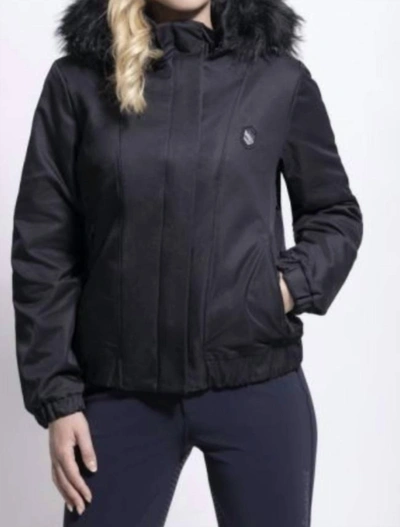Shop Samshield Ladies Bomber Jacket In Black