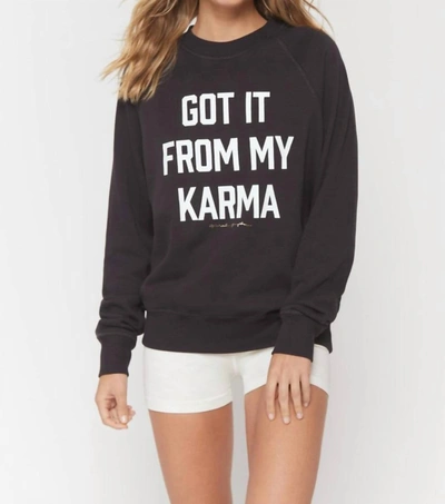 Shop Spiritual Gangster Karma Old School Terry Sweatshirt In Vintage Black