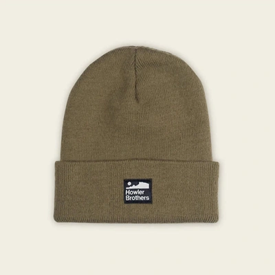 Shop Howler Brothers Men's Command Beanie In Army Green In Brown