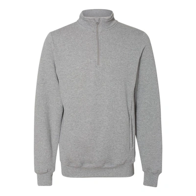 Russell Athletic Dri Power Quarter-zip Cadet Collar Sweatshirt In Blue