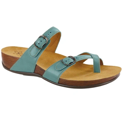 Shop Sas Shelly Sandal - Medium In Turquoise In Blue