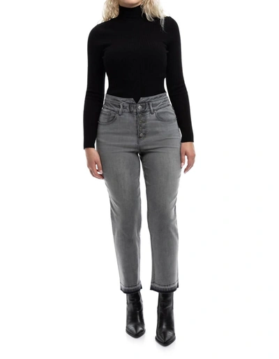 Shop 1822 Denim Vienna Relaxed Straight Leg Jean In Washed Black In Grey
