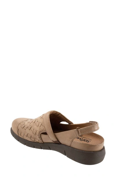Softwalk Salina Ii Woven Clog In Cement