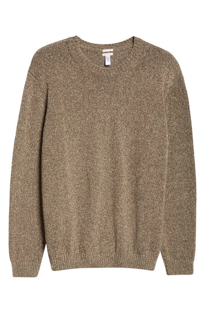 Shop Massimo Alba Billy Cotton & Linen Mouliné Crewneck Sweater In Salvia