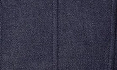 Shop Edikted Jemma Lace-up Denim Corset Crop Top In Dark-blue