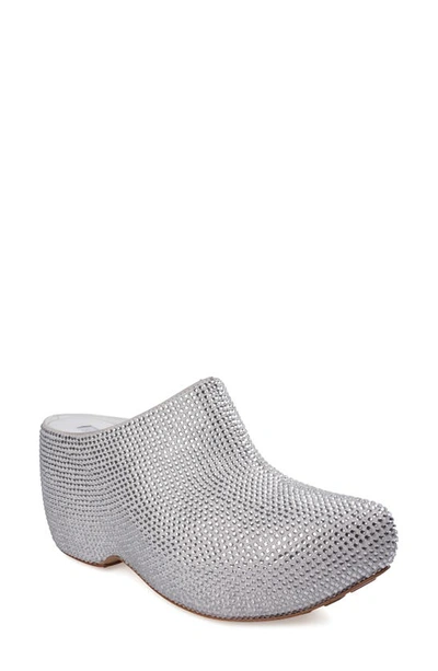 Shop Zigi Ziska Embellished Clog In Silver