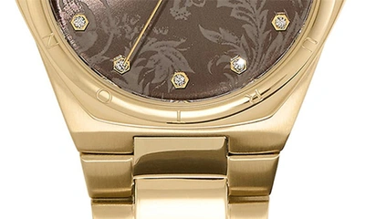 Shop Olivia Burton Mini Hexa Bracelet Watch, 28mm In Gold/ Mushroom