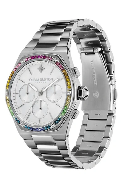 Shop Olivia Burton Hexa Multi Bracelet Watch, 38mm In Silver