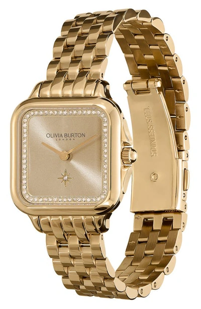 Shop Olivia Burton Grosvenor Bracelet Watch, 28mm In Gold